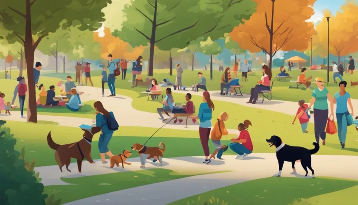 Dog social benefits in public spaces